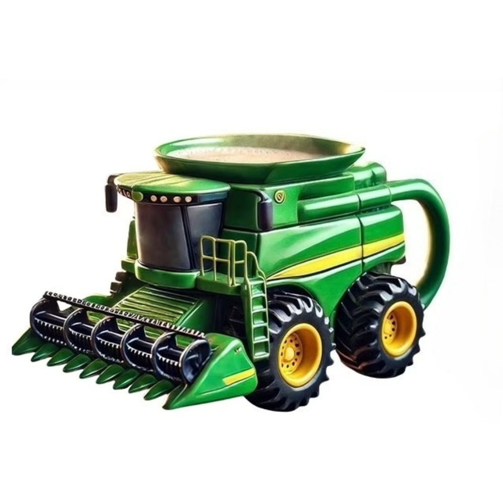 John Deere Licensed 17 Oz Stoneware Mug - Green Tractor Design, Dishwasher & Microwave Safe
