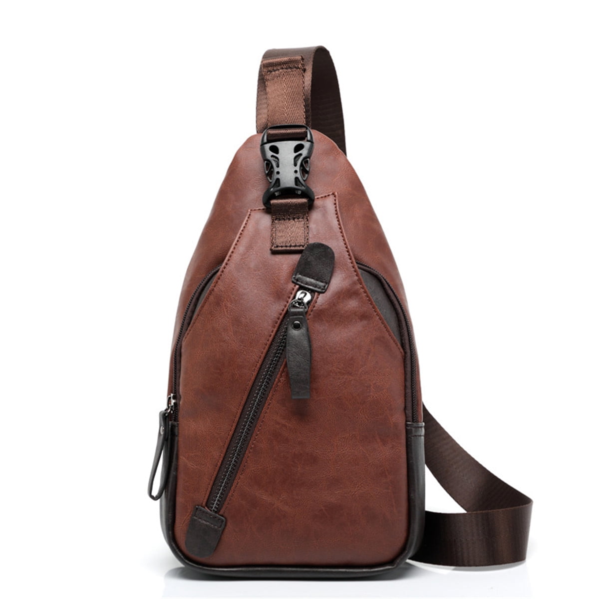 Men&#39;s Leather Chest Bags Crossbody Shoulder Bag Travel Casual Bag Gift | Walmart Canada