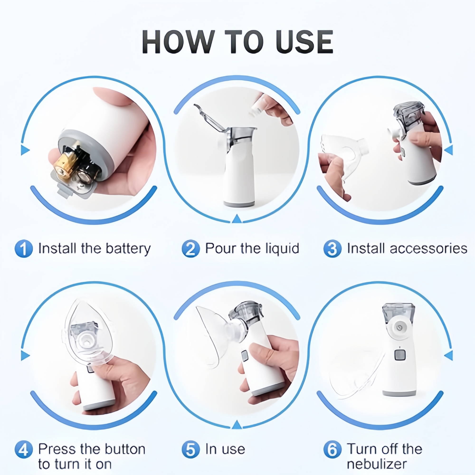 Handheld Portable Personal Humidifier With One-Touch Automatic Cleaning