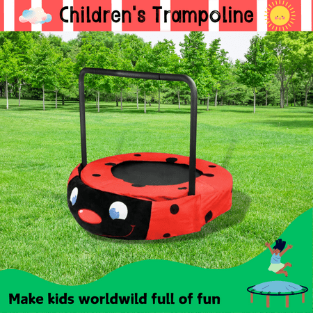36.22" Toddler Trampoline for Kids Ages 3-7,ladybug Rebounder,Mini Trampoline for Toddlers Kids Inside Outdoor