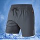 thumbnail image 2 of Pantalones cortos deportivos holgados para hombre: talla grande, seda helada de secado rápido, cintura elástica, poliéster, playa/aire libre, XS-XXL, 46-51 cm de largo, 2 of 7