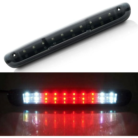 Third 3rd Brake Light, LED High Mount Stop Light for 2007-2013 Chevy Silverado/GMC Sierra 1500 2500HD 3500HD, Rear Center Cab Roof Tail Cargo Lamp, Smoke Lens