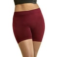 thumbnail image 2 of Sofra Women's Plus Size Ribbed Waistband 12" Biker Workout Shorts, 2 of 3