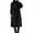 Black, variant on Womens Corduroy Dress High Neck Long Sleeve Flannel Lined Midi Dress Fall Winter Warm Blue