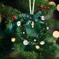 thumbnail image 5 of CuiLiyq Mini Christmas Wreaths, 3.3 Inch Christmas Front Door Hanging Artificial Wreath with Balls Bells, for Christmas Decorations Door Window Indoors Outdoors Decor, 5 of 6