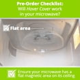 thumbnail image 3 of Magnetic Splatter Cover, 12-Inch Clear BPA-Free Food Lid, Vented Plate Guard with Steam Vents, Anti-Splash Microwave Lid, Dishwasher Safe, Space-Saving Magnetic Storage - Onyx Black, 3 of 9