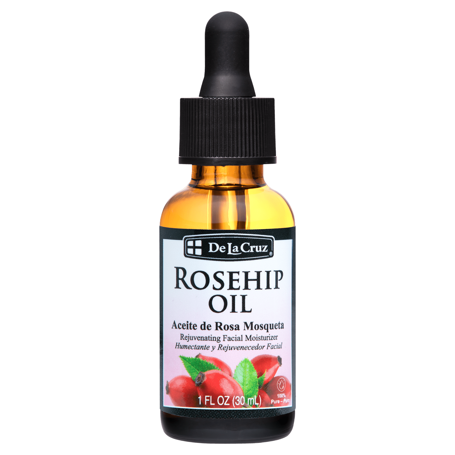 De La Cruz Rosehip Oil for Face Aceite De Rosa Mosqueta Anti-Aging Skin Moisturizer 1 Fl Oz