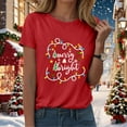thumbnail image 6 of larppty Christmas Shirt Merry and Bright Christmas T-Shirts Women Xmas Lights Graphic Shirts Christmas Holiday Top (Red, 3XL), 6 of 8