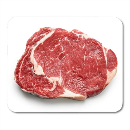 SIDONKU Red Meat Fresh Raw Beef Steak Top View White Entrecote Sirloin Cow Mousepad Mouse Pad Mouse Mat 9x10 (Best Way To Grill Top Sirloin Steak)