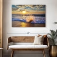 thumbnail image 3 of Elephant Stock Sunset Over Beach Wall Art - Beach Canvas Canvas - 48" x 32", 3 of 8