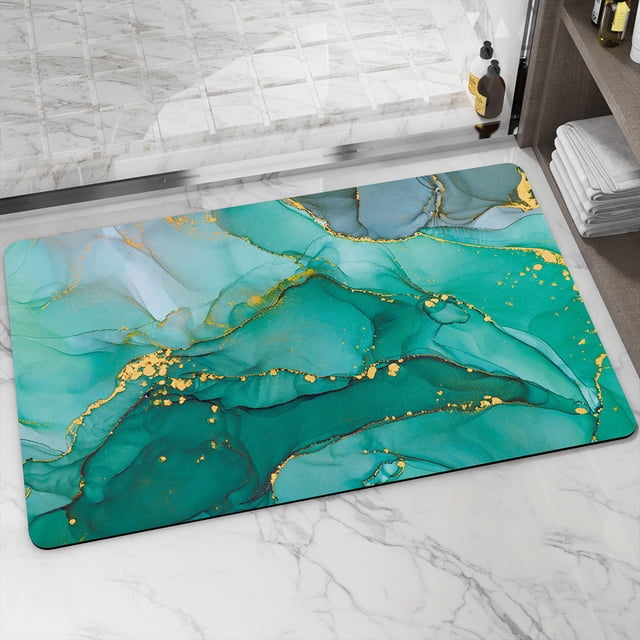Alfombrilla de esponja antideslizante con bordes cosidos, alfombrilla de esponja cuadrada lavable para ducha, bañera, baño, superficie de licra ultra suave que protege los pisos de la humedad (40 x