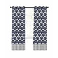 thumbnail image 7 of Navy Blue Pine Leaves Blackout Curtains for Bedroom, Abstract Art Geometric Gray Plaid Thermal Insulated Kitchen Drapes with Grommets, Light Blocking Window Treatment, 2 Panels 52" x 45", 7 of 7