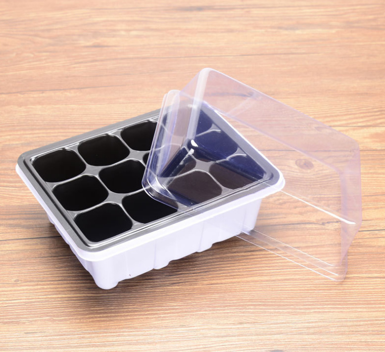 Seed Starting Trays, 4 Pack 12 Cells Thicken Seed Starter Tray Kit with