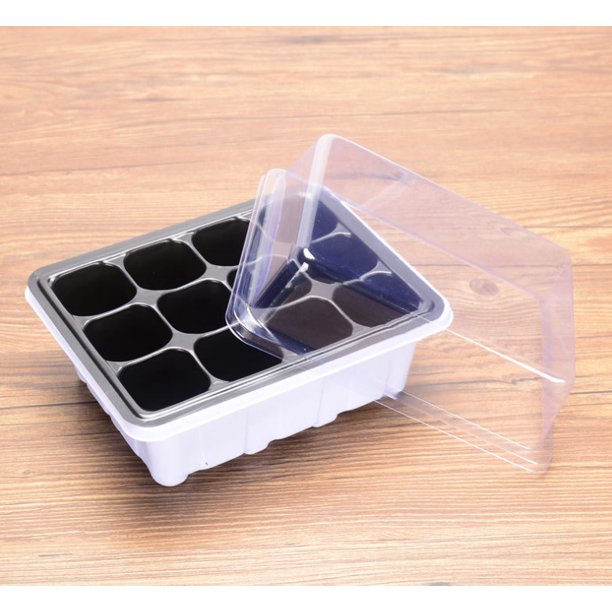 Seed Starting Trays, 4 Pack 12 Cells Thicken Seed Starter Tray Kit with