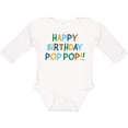 thumbnail image 3 of Inktastic Happy Birthday Pop Pop Boys or Girls Long Sleeve Baby Bodysuit, 3 of 5