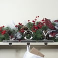 thumbnail image 2 of Set of 3 Shiny Silver Beveled JOY Christmas Stocking Holders 5", 2 of 4