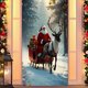 thumbnail image 3 of Cortina decorativa para puertas con motivos navideños para fiestas y celebraciones en el hogar, 3 of 6
