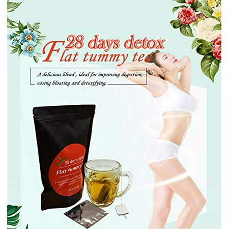 Flat Tummy Tea - 28 Days Detox - Charging Metabolism Promoting Digestion Stimulate Blood Circulation Provides Essential (Best Way To Have A Flat Tummy)
