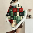 thumbnail image 3 of APEXFWDT Womens Christmas Cute Fleece Fuzzy Cape Poncho Coat Xmas Printed Pullover Poncho Cape Shawl Wrap for Fall Winter, 3 of 6