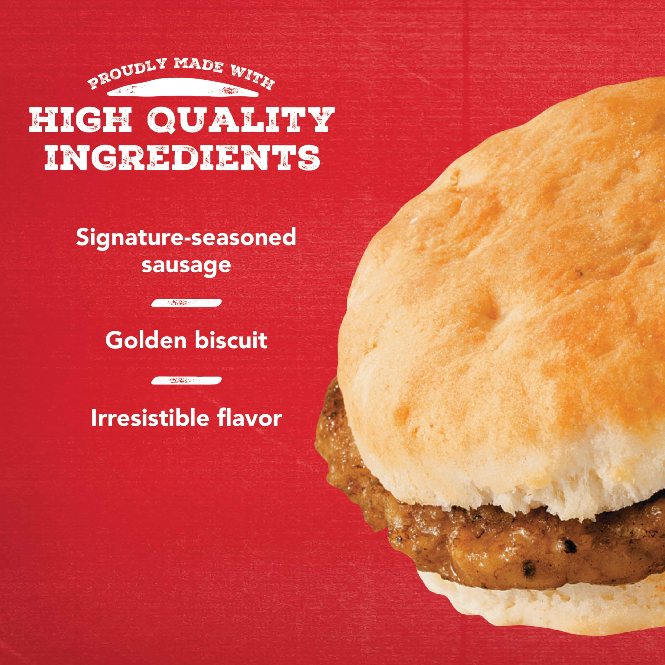 Jimmy Dean Frozen Breakfast Sandwiches, Snack Size Sausage Biscuit, 17 oz, 10 Count
