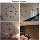 thumbnail image 5 of ZHAOCHENG Reloj de pared grande moderno de bricolaje, calcomanía de reloj grande, pegatinas 3D, reloj de pared con números romanos, decoración extraíble para el hogar y la oficina, color negro, 5 of 5