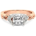 thumbnail image 3 of IGI Certified 1 Carat Cushion Shape Lab Grown Diamond Engagement Ring | 14K Rose Gold | Letitia Side Stone Diamond Ring | FG-VS1-VS2 Quality Friendly Diamonds, 3 of 5
