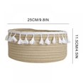 thumbnail image 7 of BOLLSLEY Woven Storage Baskets Rope Baskets Collapsible Storage Bin Toys Towels Blankets Organizer Pillow Basket, Round Basket, 7 of 7