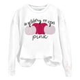thumbnail image 3 of In October We Wear Pink Halloween Ghost Sweatshirts for Women 2025 Cancer Awareness Sweatshirt Pullover Tops, 3 of 5