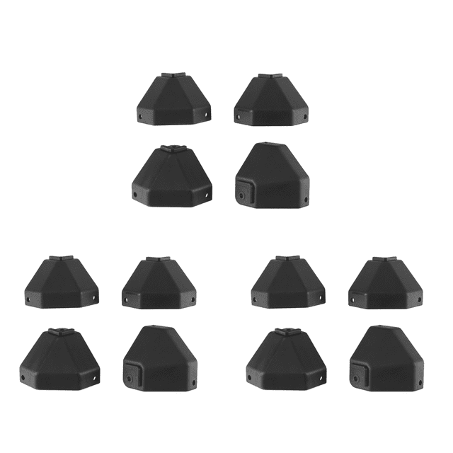 12X Side Box Bag Corner Tail Box Bag Corner Trunk Protection Motorcycle Side Box Accessories Side Box Bag Corner,12 x Side box wrap corner,Black