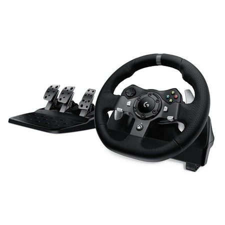 Restored Logitech G920 Dual-Motor Feedback Driving Force Racing Wheel with Responsive Pedals for Xbox One (Refurbished)