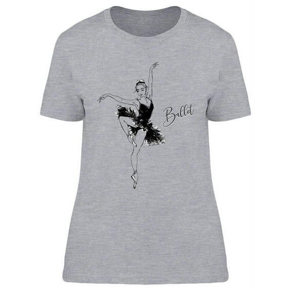 Ballerina Black Swan T-Shirt Women -Image by Shutterstock, Female XX-Large