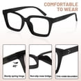 thumbnail image 5 of OCCI CHIARI Oversized Reading Glasses Square Large Frame Readers for Women +6.00 Black, 5 of 7
