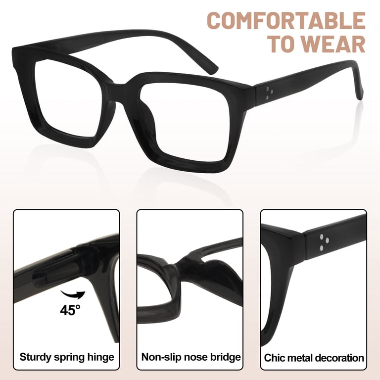 OCCI CHIARI Oversized Reading Glasses Square Large Frame  display picture 3