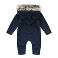 thumbnail image 6 of ZZwxWA Infant Baby Boys Girls Solid Hooded Jumpsuit Playsuit Romper Clothes, Baby Kids Romper Jumpsuit Newborn Baby Boys Girls Snowsuits Infant Toddler Winter Snow Suit Coat Clothes, 6 of 6