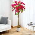 thumbnail image 5 of Accreate Artificial Bougainvillea Tree, Artificial Flower Plant with Natural Wooden Trunk, Artificial Flowers, Indoor Outdoor Plant Decorations for Huas, Office, Wedding, Pink, 5 of 7