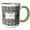 Green/White, variant on 3drose, Elegant Back and White Animal Print with Gold Frame Monogram Letter G, 11oz Magic Transforming Mug