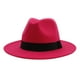 thumbnail image 1 of ¡Rebaja! Sombrero ancho vintage Fdelink para hombre y mujer con hebilla ajustable, estilo Outbacks Hats (rosa fuerte), 1 of 1