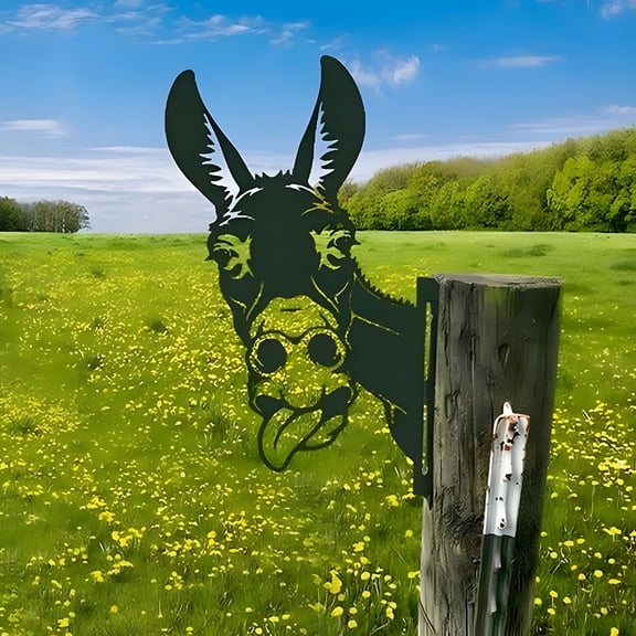 ACDANC Metal The Donkey Garden Statues Black Donkey Silhouette Donkey Decorative Garden Stakes Garden Outdoor Statues Animal Stakes for Yard Decor and Lawn Ornaments