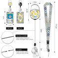 thumbnail image 2 of Lanières Citron pour Badge d'Identité, Porte-Cartes d'Identité avec Cordon Coulissant, Pince à Moulinet Rétractable et Porte-Clés, Étui de Protection Robuste pour Badge d'Identité Vertical pour Étudiant, Enseignant, Infirmier, Femmes, Hommes, 2 of 7