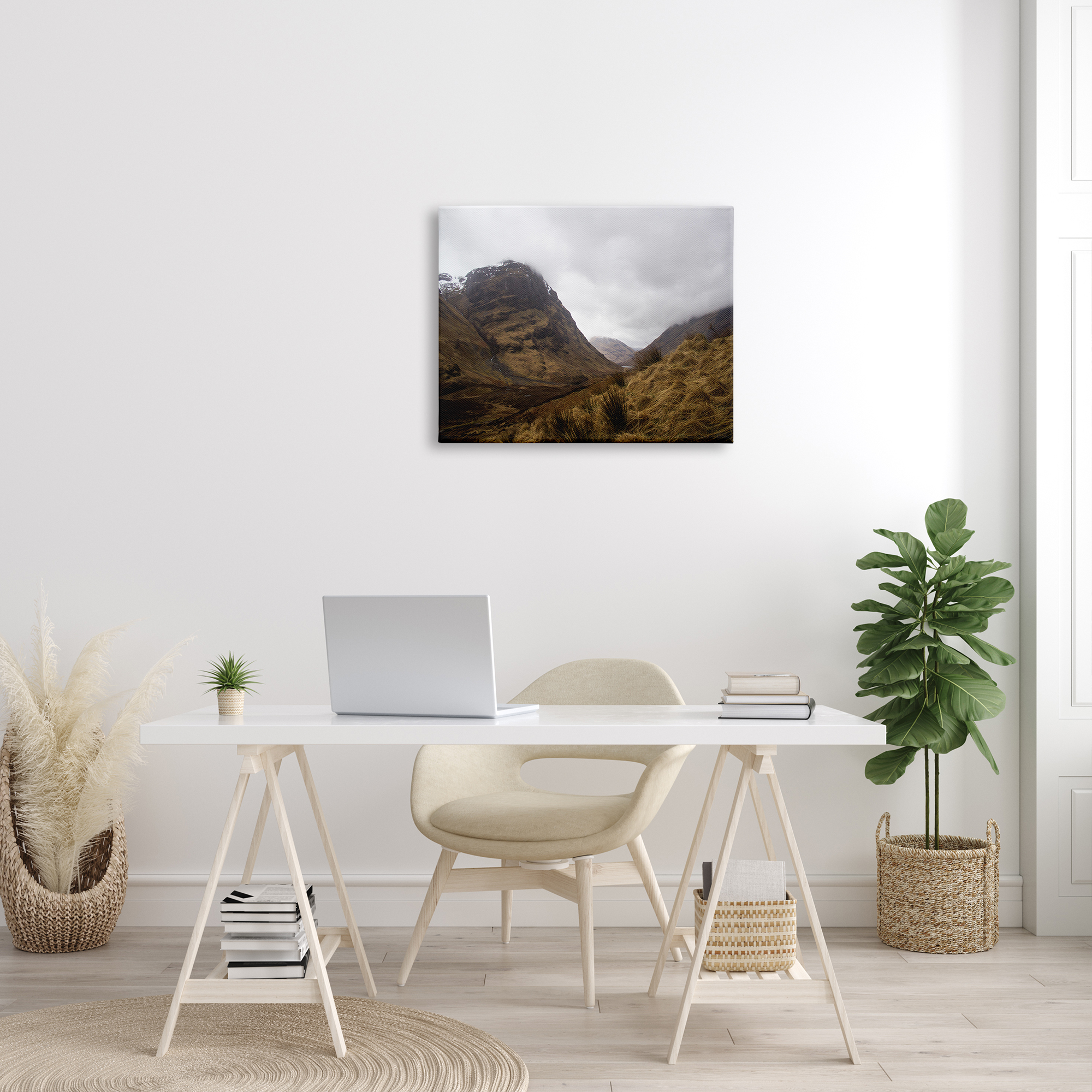 Stupell Industries Desert Hill Peaks Arid Vegetation Heavy Clouds Photograph Gallery Wrapped Canvas Print Wall Art, Design by Daphne Polselli