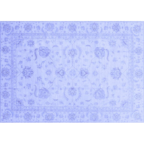 Ahgly Company Indoor Rectangle Oriental Blue Traditional Area Rugs, 2' x 4'