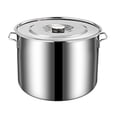 thumbnail image 2 of Stainless Steel Stock Pot, Large Capacity Versatile Stainless Steel Soup Bucket with Lid for Home, 2 of 7