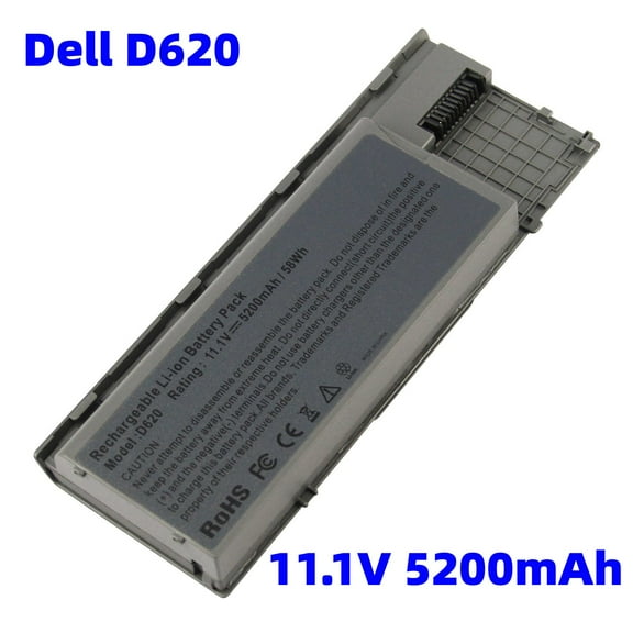 Laptop Battery for Dell Latitude D620 D630 D630C D630N D631 D640 312-0383 310-9080 P/N's: PP18L RD300 RD301 PC765 0JD610 0UD088 JD606 UD088 GD776 0KD491 312-0384 (6 Cells 11.1V 5200mAh)