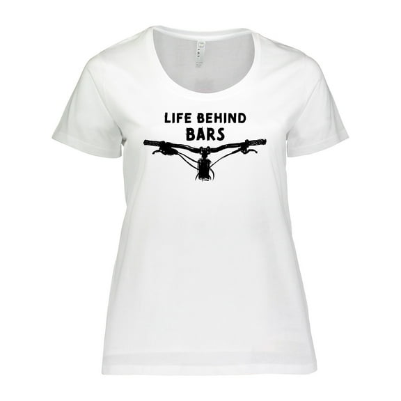 Inktastic Life Behind Bars Mountain Bike Women's Plus Size T-Shirt