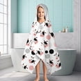 thumbnail image 6 of White Cow Head Dot Pattern Hooded Bath Towel，60"x35" for Ages 3 To 12 Kids, Quick Dry Lightweight Soft Microfiber Hood Beach Towel Cover Up for Kids, 6 of 7