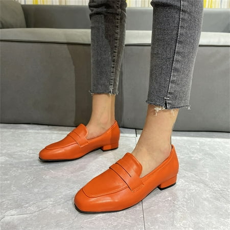 

Follure Fashion Summer And Autumn Women Casual Shoes Low Heeled Solid Color Shallow Mouth Slip On Comfortable