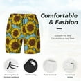 thumbnail image 5 of Daiia Sunflowers Mens Swim Trunks Swim Shorts Quick Dry Swim Shorts with Mesh Lining Pockets-Small, 5 of 9
