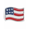 Red, White and Blue American Flag Pin in Stainless Steel 3/4"