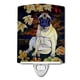 thumbnail image 1 of "Caroline's Treasures Fawn Pug in Fall Leaves Lámpara de noche de cerámica, 6 x 4, multicolor" Caroline's Treasures 7160CNL, 1 of 1