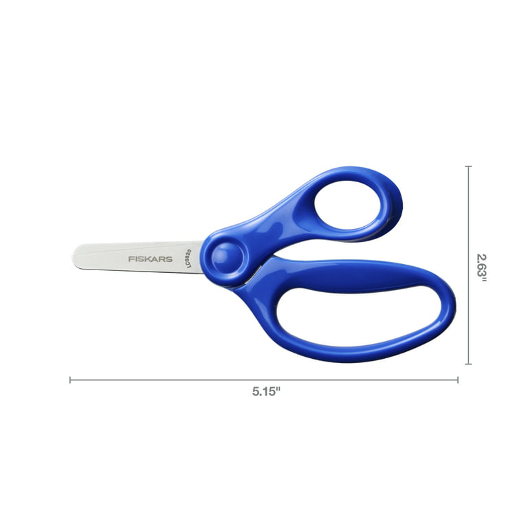Fiskars Kids Scissors, 5, Blunt, School Supplies for Kids 4+, Blue